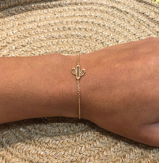 Bracelet Cactus Plaqué Or