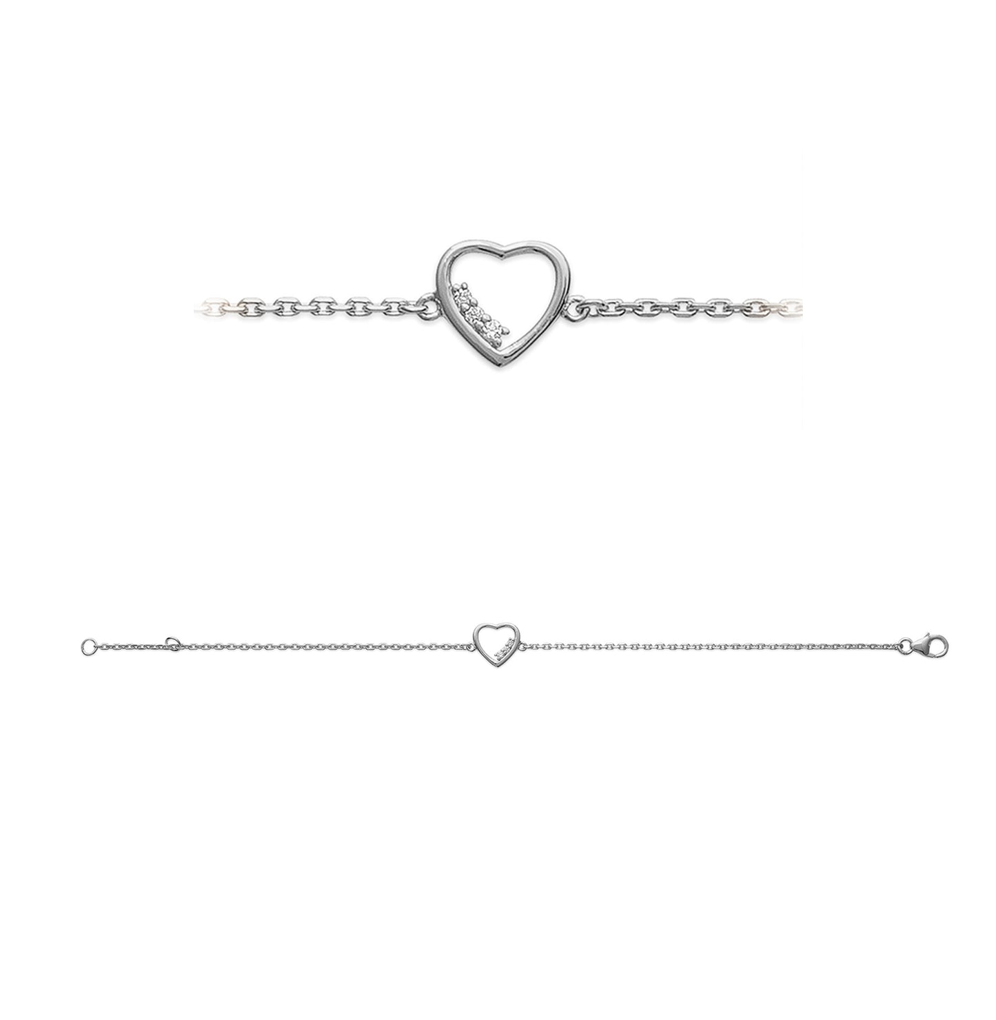 Coeur & Zircons Argent 925