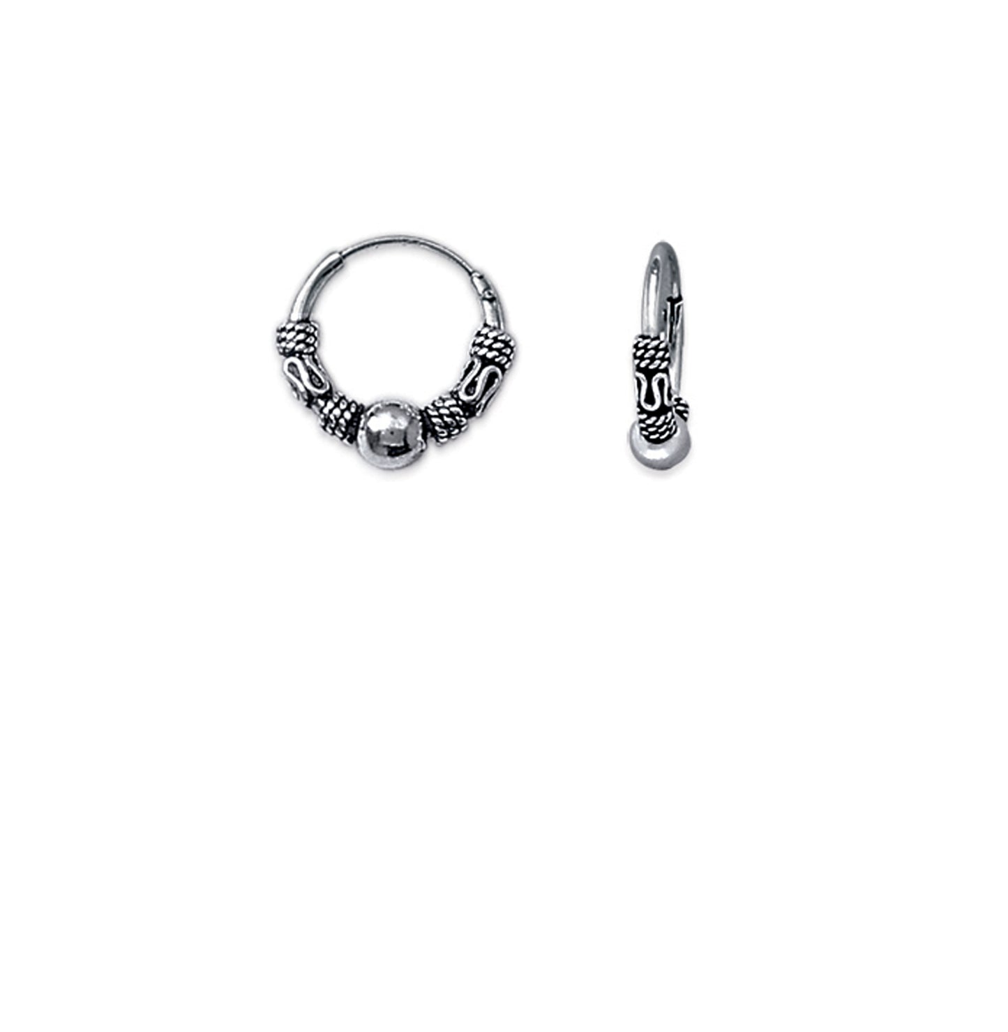 Créole Bali Boule / double torsade Argent 925